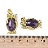 Natural Amethyst Pendant KK-F887-02G-03-3