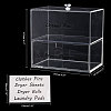 Acrylic Double Layer Cosmetic Storage Display Box AJEW-WH0419-25-2