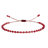 Natural Garnet Beads Braided Bead Bracelets for Women AI9762-10-1