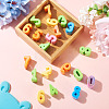 20Pcs 10 Styles UV Plating Opaque Acrylic Beads SACR-TA0001-76-6