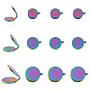 12Pcs 3 Styles 304 Stainless Steel Cuff Earrings EJEW-HS0001-36RC-1