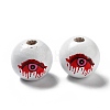 Halloween Spray Painted Wood Beads WOOD-C002-06-2