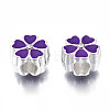 Alloy Enamel European Beads MPDL-T005-005C-RS-3