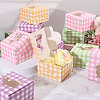 24Pcs 6 Colors Tartan Folding Paper Candy Packing Boxes with Rabbit Window CON-WH0085-193-5