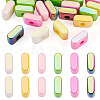 20Pcs UV Plating Opaque Acrylic European Beads OACR-TADJ0001-16I-1