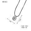 Alloy Teardrop Pendant Adjustable Black Waxed Cord Necklaces WGBB1F9-02-2
