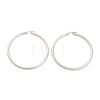 Non-Tarnish Ring 304 Stainless Steel Hoop Earrings for Women Men EJEW-B049-01I-P-1