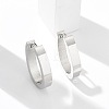 304 Stainless Steel Oval Hoop Earrings for Women EJEW-C096-66P-1