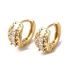 Brass Micro Pave Cubic Zirconia Hoop Earring EJEW-L271-19KCG-06-1