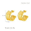 French Retro 304 Stainless Steel C-shaped Stud Earrings VD7473-6