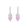 TINYSAND Rhodium Plated 925 Sterling Silver Earring TS-E402-P-1