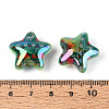 Christmas UV Plating Printed Opaque Acrylic Beads MACR-N018-06C-3