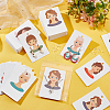   112Pcs Rectangle with Girl Pattern Paper Earring Display Cards DIY-PH0013-45-4