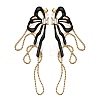 304 Stainless Steel Glass Stud Earrings for Women SA-K003-01G-2