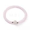 Faceted Glass Beads Stretch Bracelets BJEW-JB05887-01-1