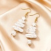Alloy & Imitation Pearl Dangle Earrings WGB67B8-01-2