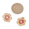 Flower Glass Seed Bead Stud Earrings EJEW-MZ00668-4