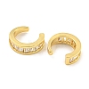 Brass Micro Pave Clear Cubic Zirconia Cuff Earrings for Women EJEW-C104-126G-2