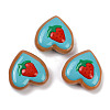 Handmade Heart Lampwork Beads Strands LAMP-P069-04A-01-2