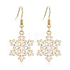 Snowflake Alloy Enamel Dangle Earrings FS-WGD9918-01-1