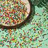 4 Colors Christmas 11/0 Grade A Baking Paint Glass Seed Beads SEED-X0058-12-5