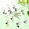 8Pcs Alloy Enamel Keychains KEYC-YW00277-5