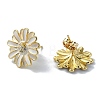 Sunflower Brass Stud Earrings EJEW-D098-08G-2