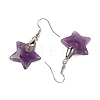 Natutal Amethyst Dangle Earrings EJEW-F343-C09-3