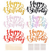 6Pcs 6 Colors Paper Cake Toppers FIND-TA0010-39-1
