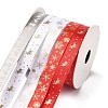 10M  5 Colors Hot Stamping Christmas Polyester Ribbons Set OCOR-XCP0002-03-2