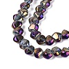 Electroplate Transparent Glass Beads Strands EGLA-Q133-01A-05-3