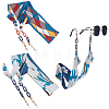 2Pcs 2 Colors Polyester & Acrylic Eyeglasses Chains AJEW-SP0006-02A-1