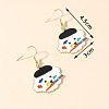 Zinc Alloy Enamel Dangle & Drop Earrings FS-WGC3D93-09-1