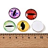 Printed Transparent Glass Cabochons GL-CBAA22A-11-4