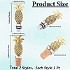 2Pcs 2 Style Zinc Alloy Wine Stoppers FIND-GF0011-17A-2