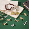 WADORN 16Pcs 2 Colors Alloy Rhinestone Buckle JEWB-WR0001-04-5