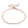 Adjustable Rack Plating Brass Cable Chain Bracelets for Women BJEW-G735-17RG-4