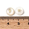 Natural Freshwater Shell Flat Round Beads SHEL-C009-01A-3