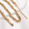 6MM 304 Stainless Twisted Rope Chain Necklaces SA-CBA725A-24G-1