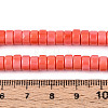 Opaque Solid Color Glass Beads Strands GLAA-N026-3x6mm-05-4