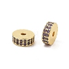 Rack Plating Brass Micro Pave Cubic Zirconia Beads KK-F879-14G-09-1