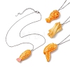 Fast Food Resin Pendant Necklaces NJEW-JN04998-1