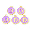 Golden Plated Alloy Enamel Charms ENAM-S118-10D-2