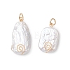 Natural Keshi Pearl Pendants PALLOY-JF04812-01-1
