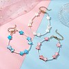 Natural White Shell Star & Glass Seed Beaded Bracelets for Women BJEW-JB13282-1