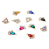 24Pcs 12 Colors Glass Rhinestone Pendants FIND-TA0001-90-24