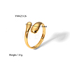 Simple and Elegant 304 Stainless Steel Snake Cuff Rings IR8532-1
