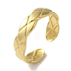 PVD Vacuum Plating 201 Stainless Steel Criss Cross Open Cuff Rings for Women RJEW-C092-13G-1