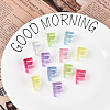 UV Plating Transparent Acrylic European Beads OACR-M027-02F-1