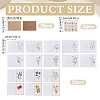 12Pcs Flower Paper Postcard with 12Pcs Rectangle Blank Kraft Paper Envelopes and 12Pcs Stickers Kits DIY-WR0005-62-2